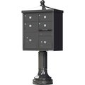 Florence Mfg Co Vital Cluster Box Unit w/Vogue Traditional Accessories, 4 Mailboxes & 2 Parcel Lockers, Dark Bronze 1570-4T5V2DBAF